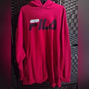 Fila Men's Big & Tall Classic Pullover Hoodie Red 5XL